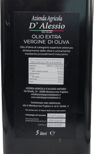 Olio Extra Vergine d' oliva - Confezione da 5L - immagine 2