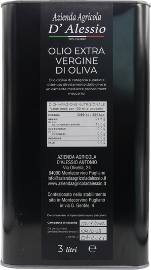 Olio Extra Vergine d' oliva - Confezione da 3L - immagine 2